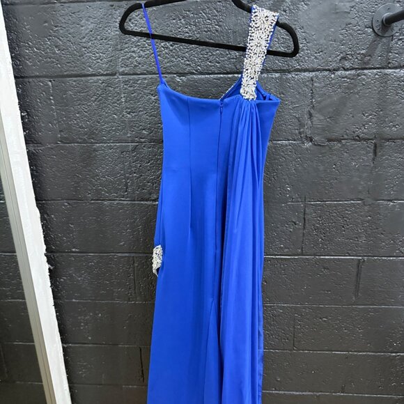 Jovani One-Shoulder Crystal Gown - Picture 3 of 4